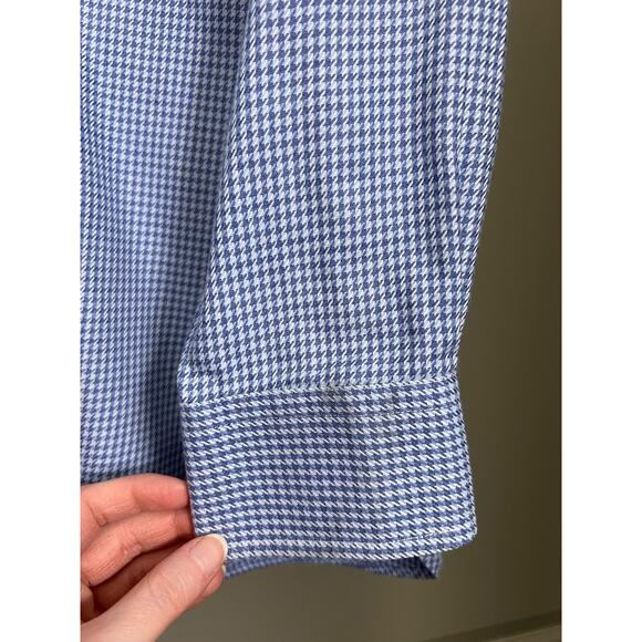 Ted Baker Blue Gingham Check Long Sleeve Button Down Shirt - 15.5, 32/33 - Picture 5 of 11